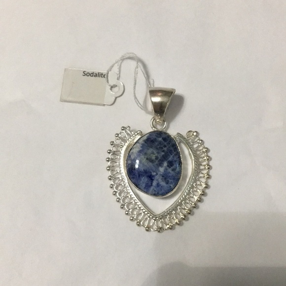 SODALITE Sterling Silver Pendant - Picture 1 of 6